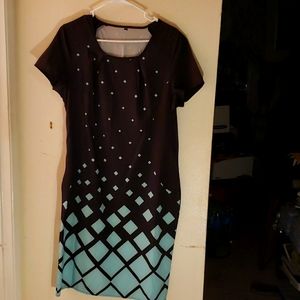 Black and Turquoise Dress